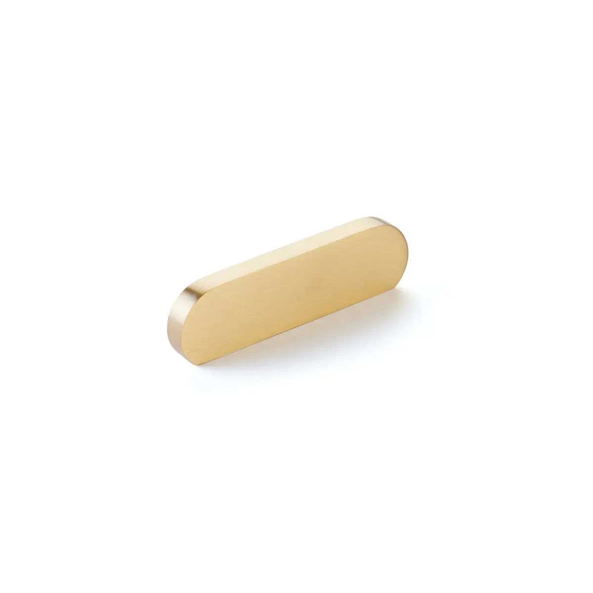 Schaub Cafe, Pull, Modern Oval, Satin Brass, 3" cc - Hentell