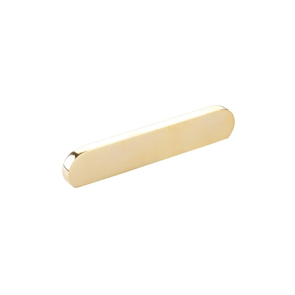 Schaub Cafe, Pull, Modern Oval, Unlacquered Brass, 4" & 5" cc - Hentell