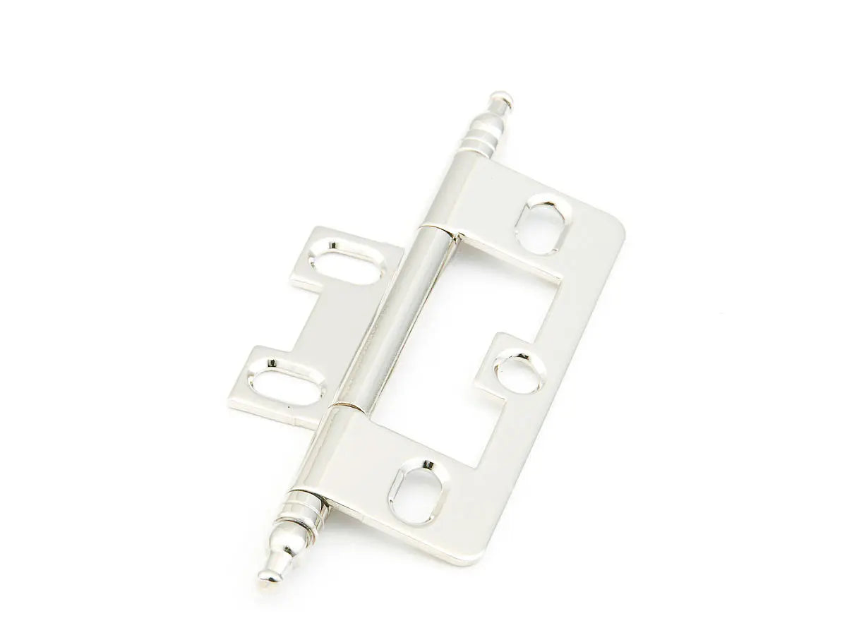 Schaub Hinge, Minaret Tip Non-Mortise, Polished Nickel - Hentell