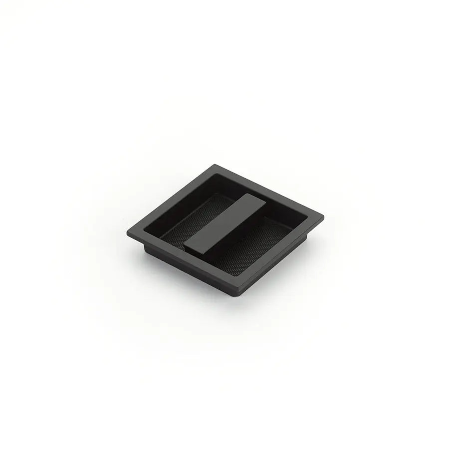 Schaub MODO, Recessed Pull, Matte Black, 3-7/8" x 3-7/8" Overall - Hentell