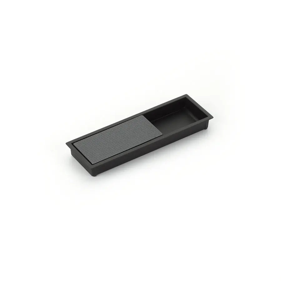 Schaub MODO, Recessed Pull, Matte Black/Gun Metal, 6-1/4" x 2" Overall - Hentell
