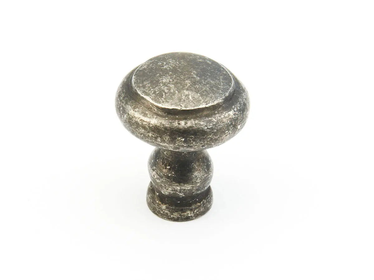 Schaub Artifex, Knob, Round, Dark Pewter, 1-1/8"dia - Hentell