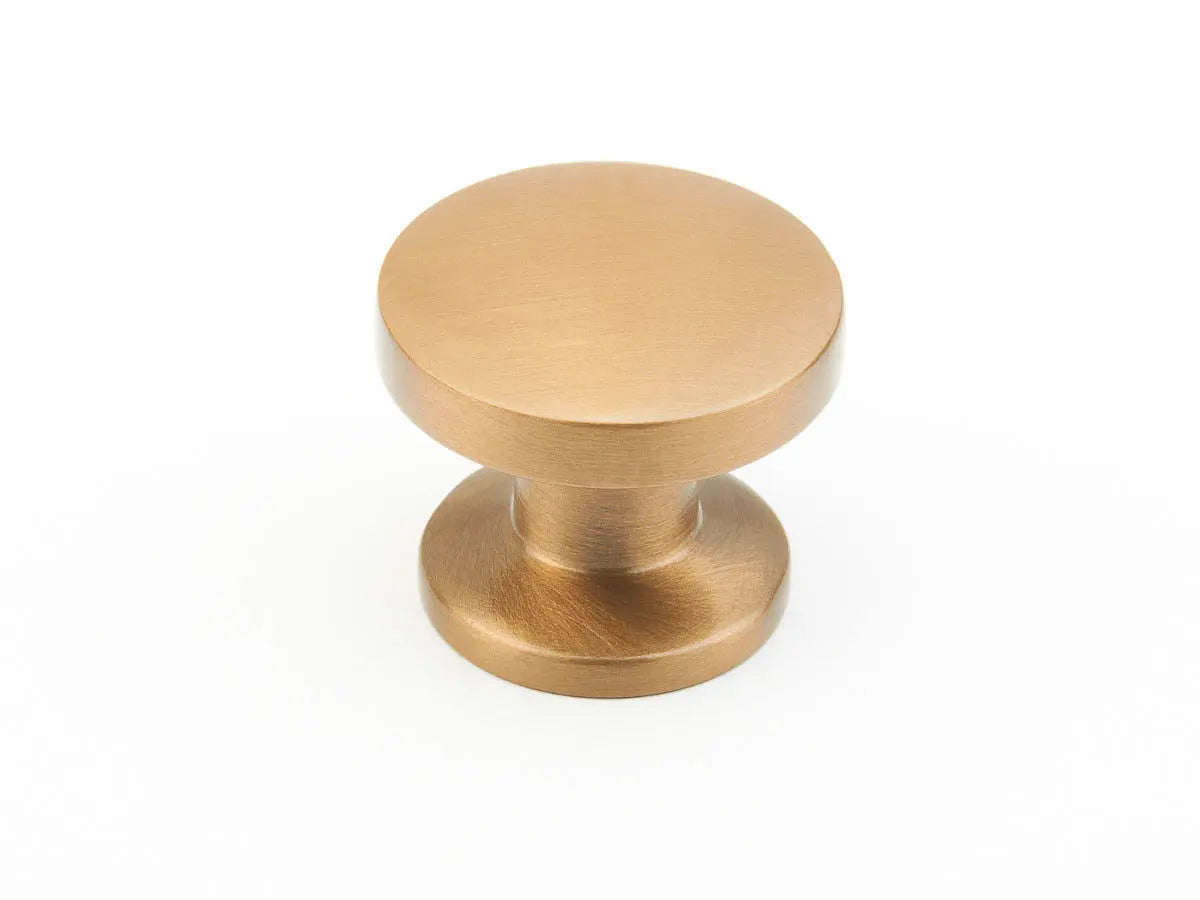 Schaub Northport, Round Knob, Brushed Bronze, 1 3/8" dia - Hentell