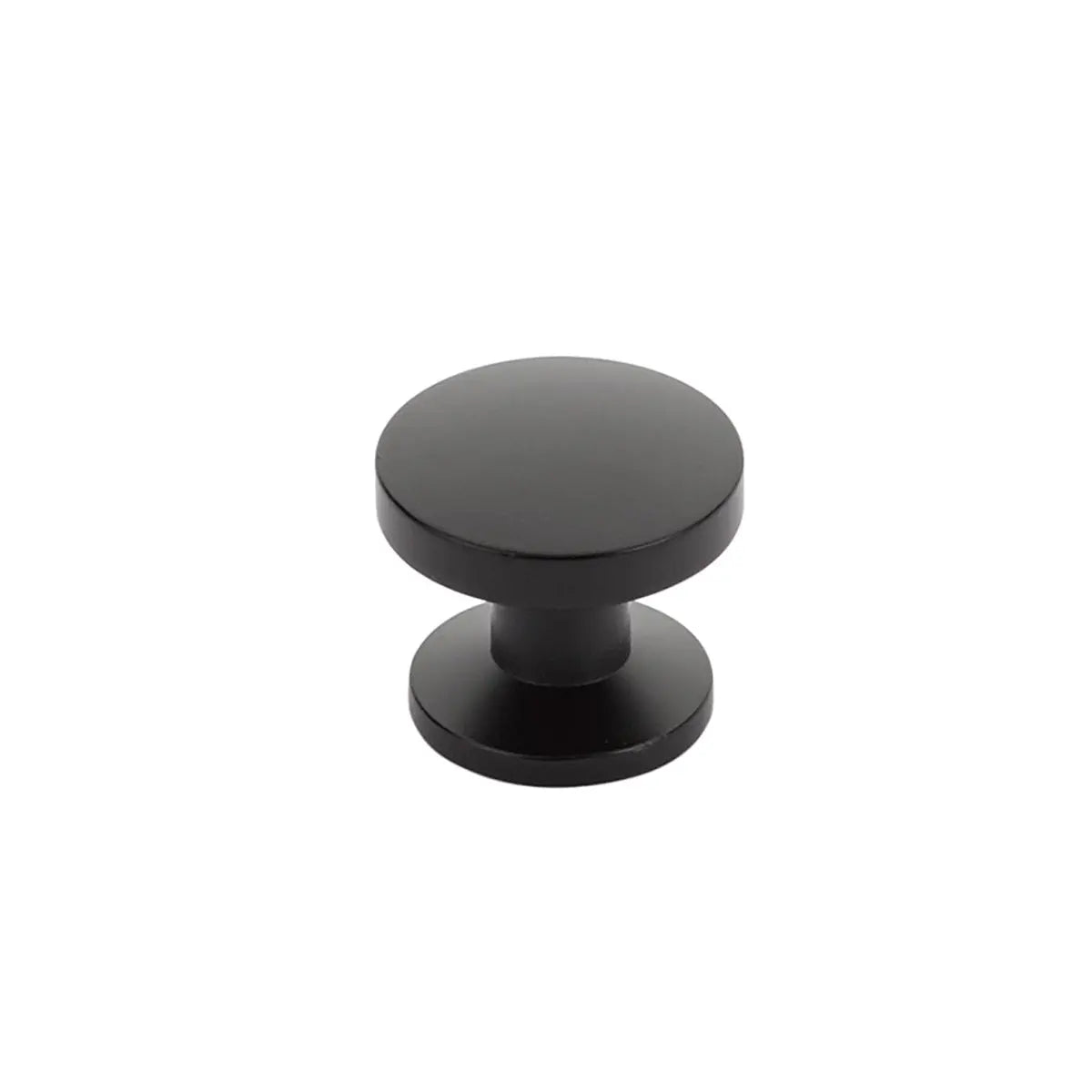 Schaub Northport, Round Knob, Matte Black, 1-3/8" dia - Hentell