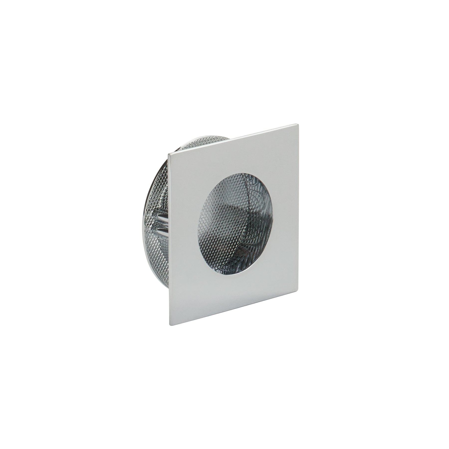 Schaub Urbano, Square Recessed Pull, Polished Chrome, 3" Overall