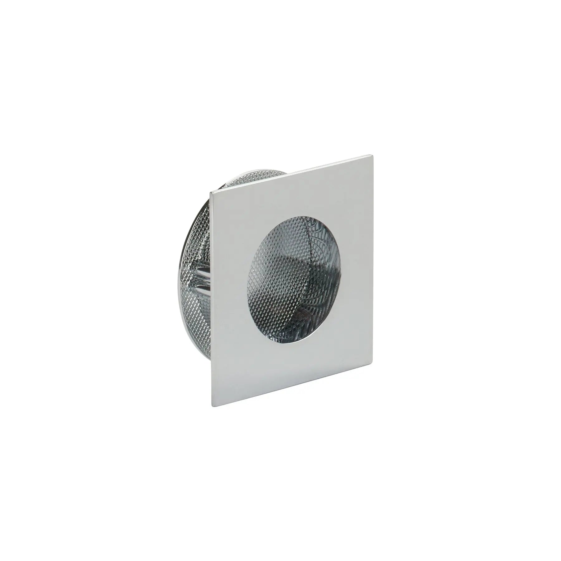 Schaub Urbano, Square Recessed Pull, Polished Chrome, 3" Overall - Hentell