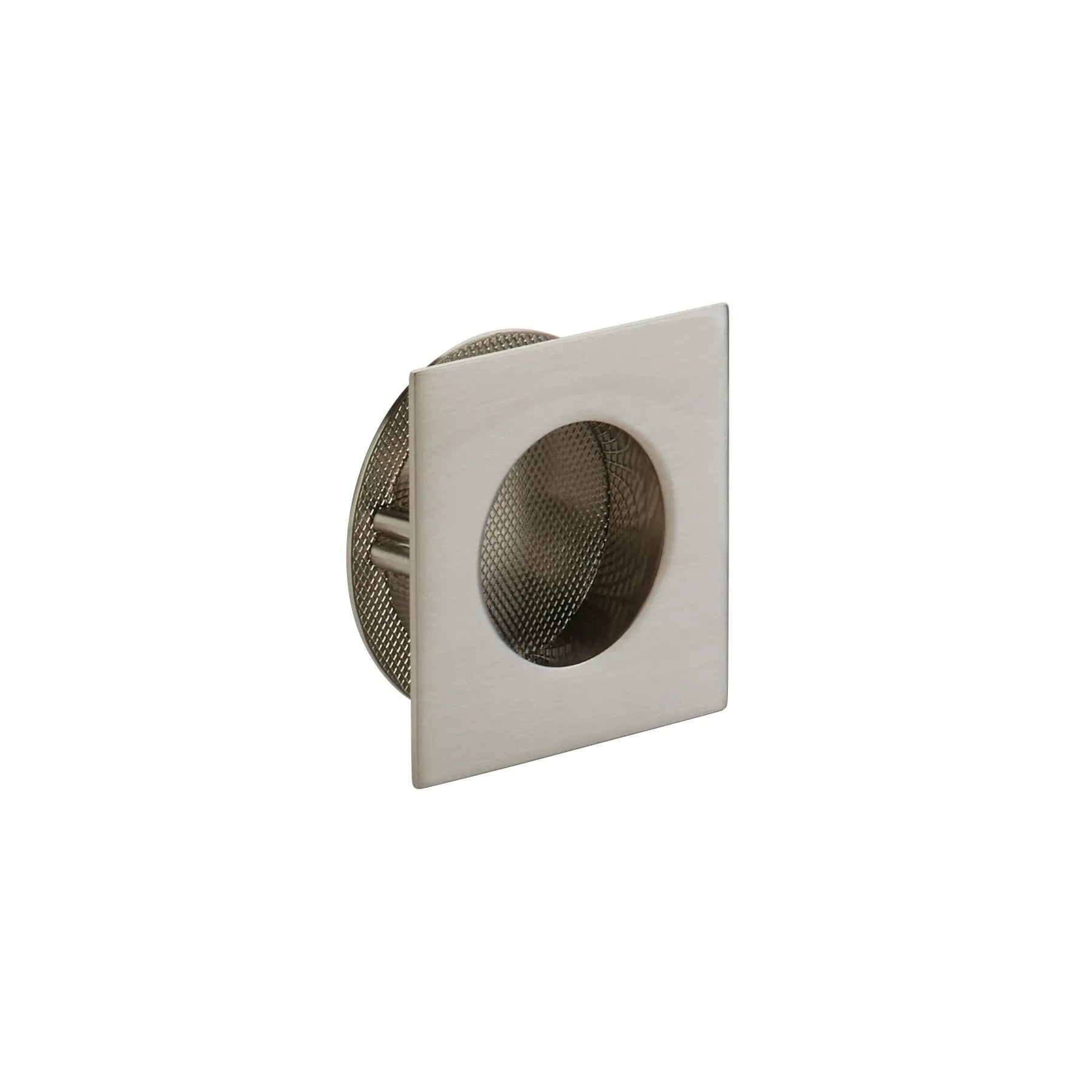 Schaub Urbano, Square Recessed Pull, Brushed Nickel, 3" Overall - Hentell
