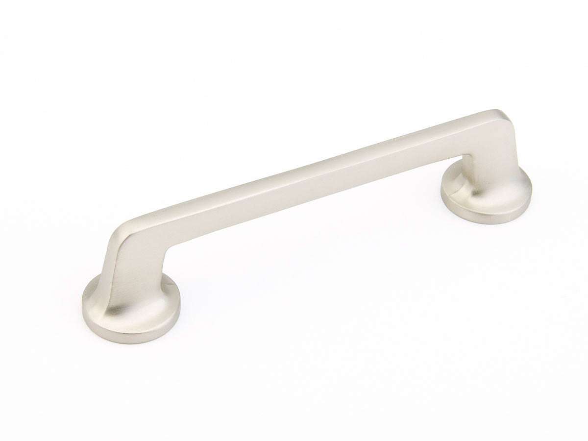 Schaub Northport, Pull with round bases, Satin Nickel, 5" cc