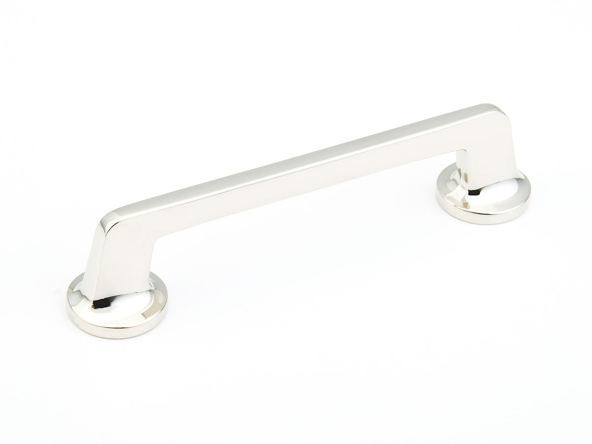 Schaub Northport, Pull with round bases, Polished Nickel, 5" cc