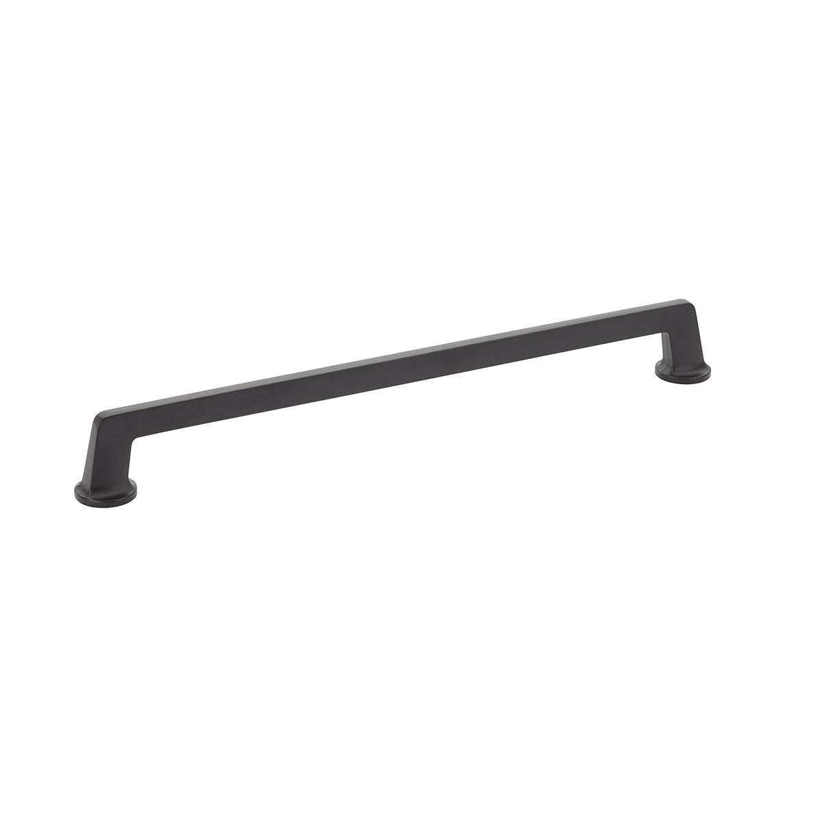Schaub Northport, Appliance Pull with round bases, Matte Black, 15" cc