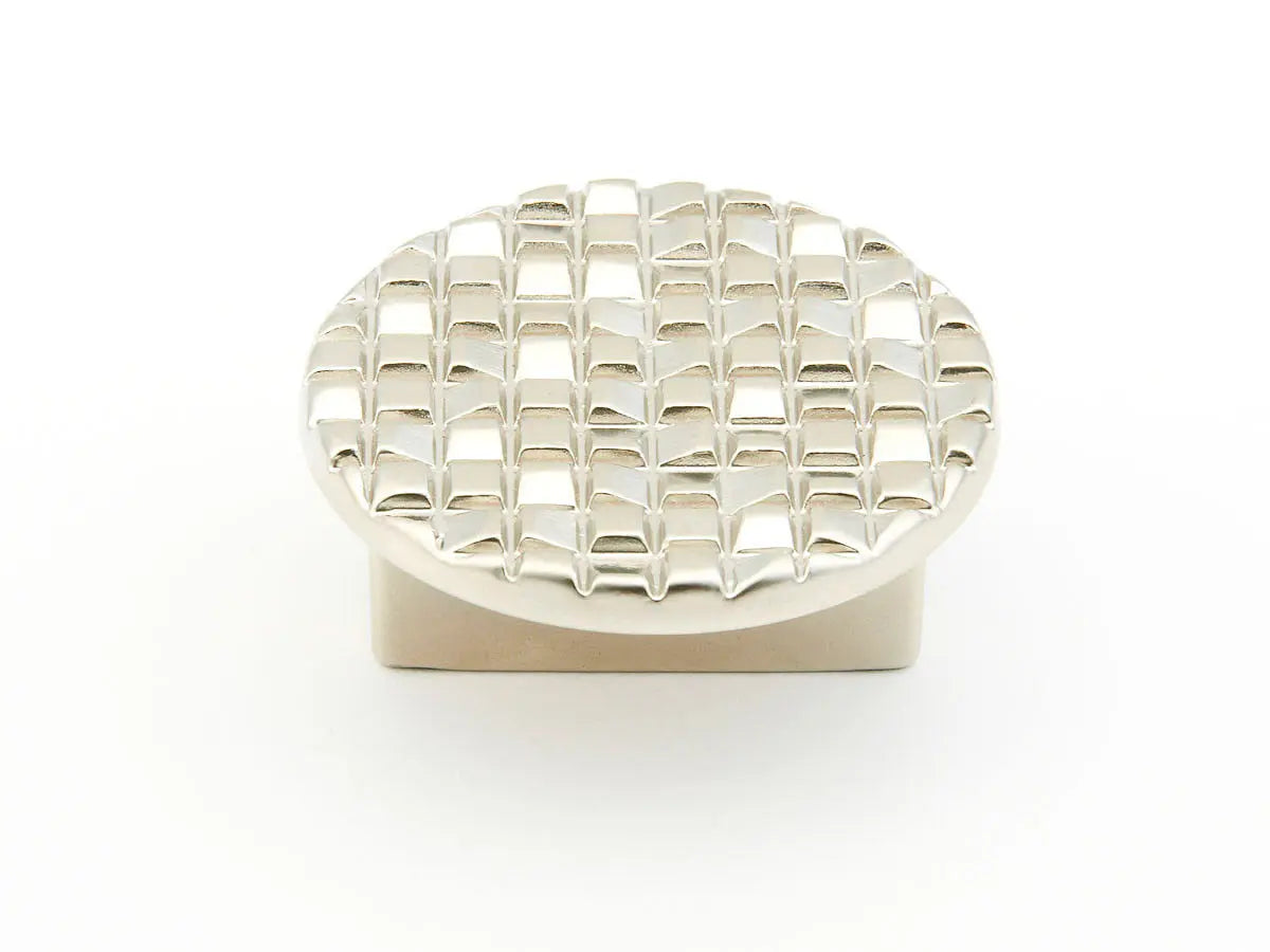 Schaub Mosaic, Knob, Satin Nickel, 2" dia - Hentell