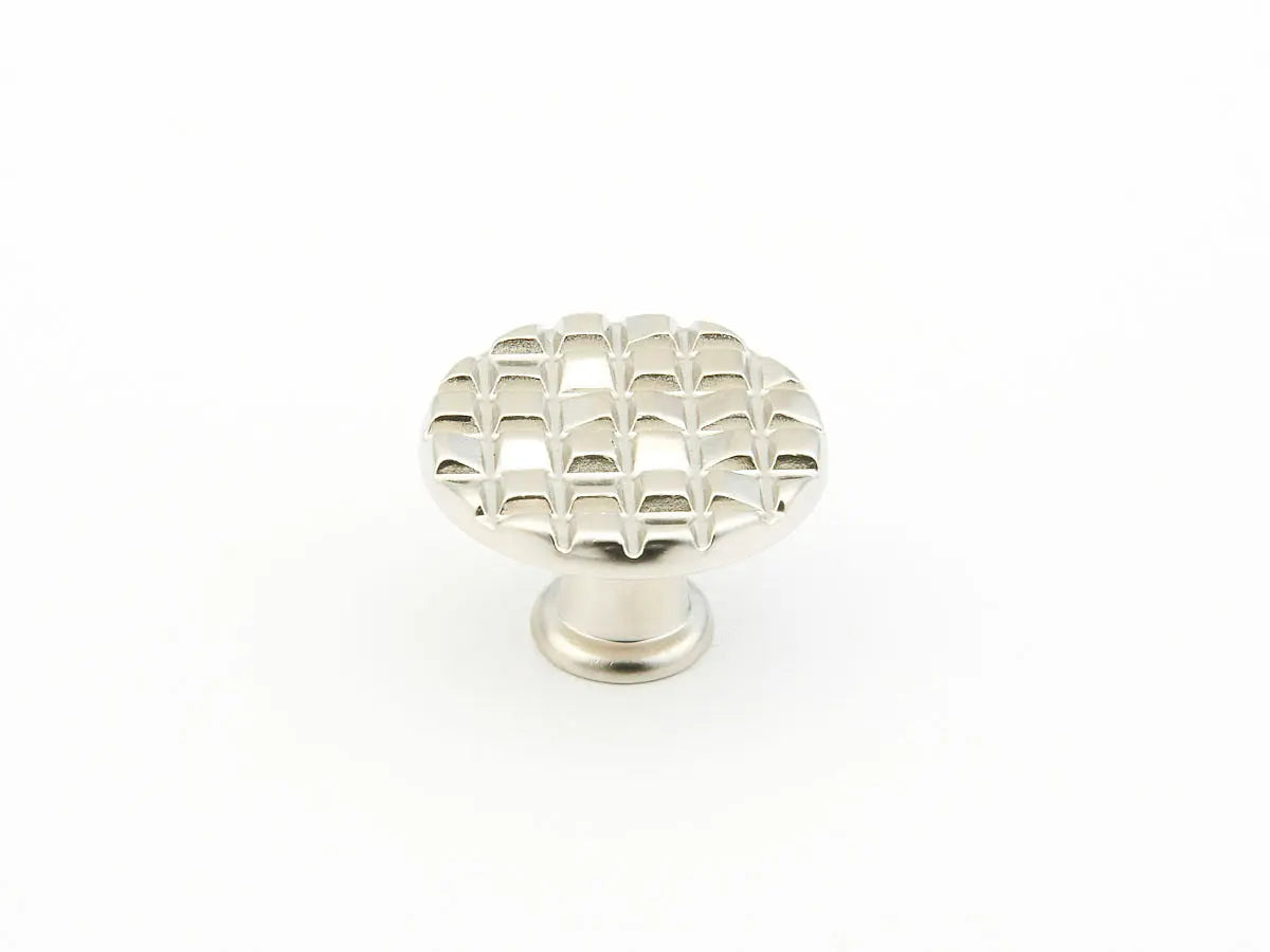 Schaub Mosaic, Knob, Satin Nickel, 1-1/8" dia - Hentell