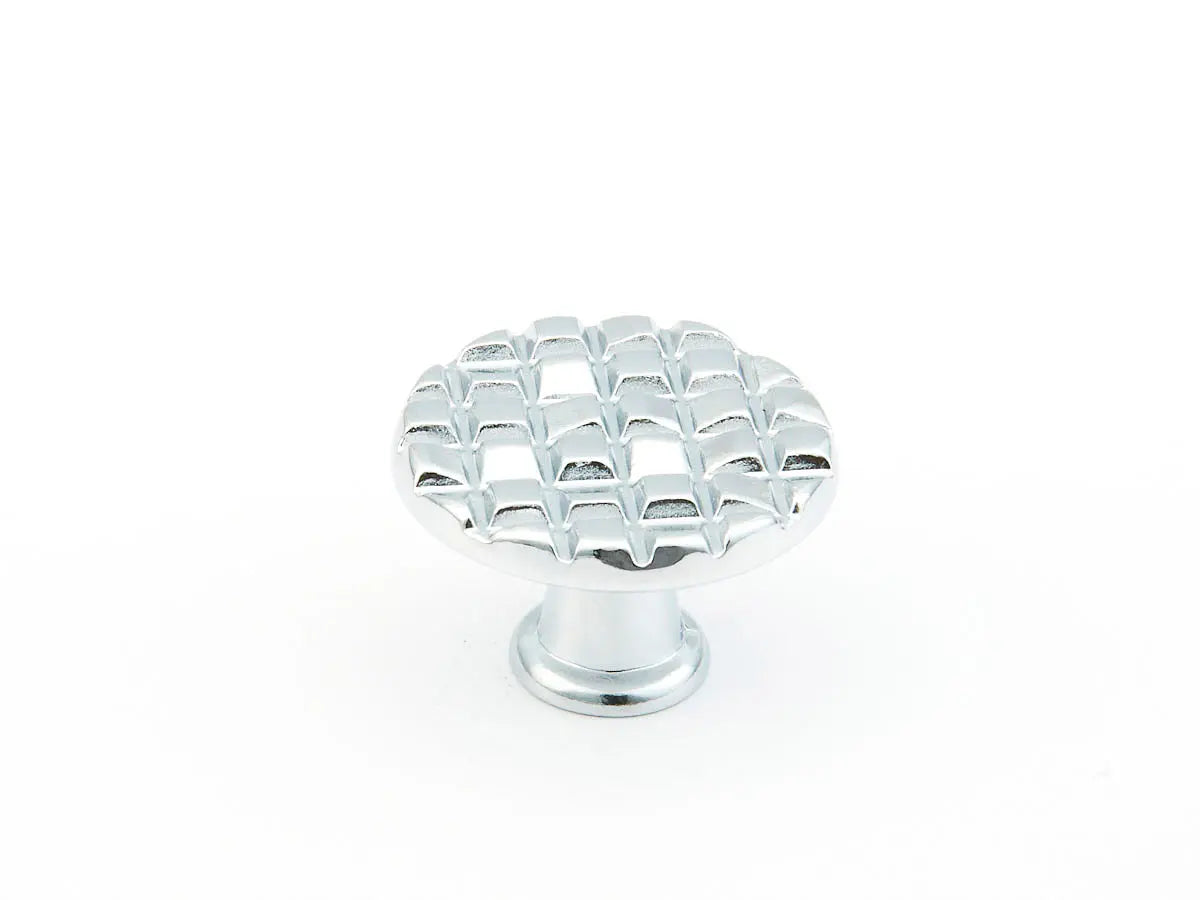 Schaub Mosaic, Knob, Polished Chrome, 1-1/8" dia - Hentell