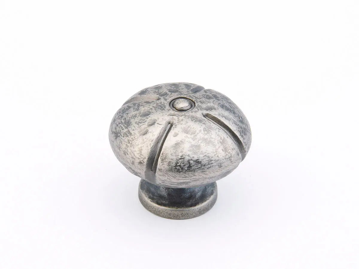 Schaub Siena, Knob Round, Vibra Nickel, 1-3/8" dia Schaub Hentell Schaub