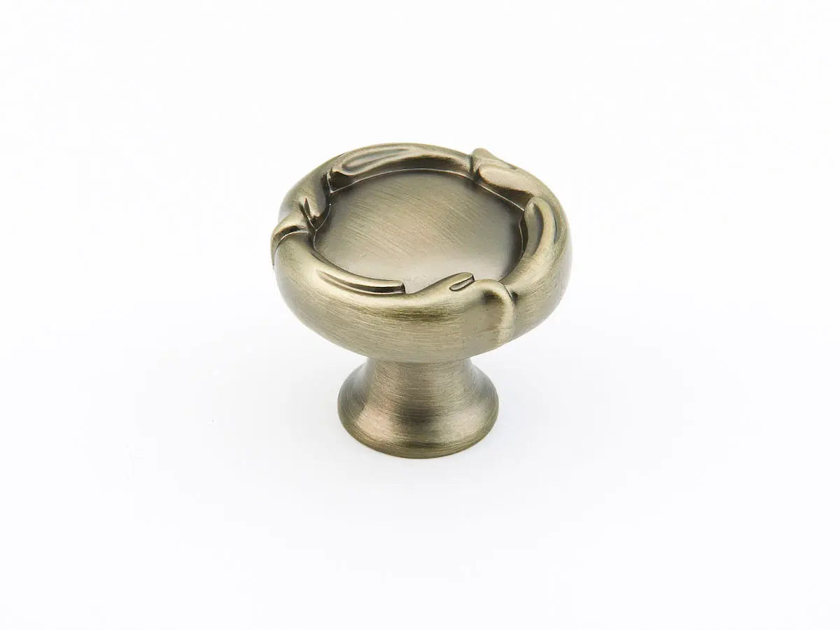 Schaub French Farm, Knob, Round, Antique Nickel, 1-5/16" dia Schaub Hentell Schaub