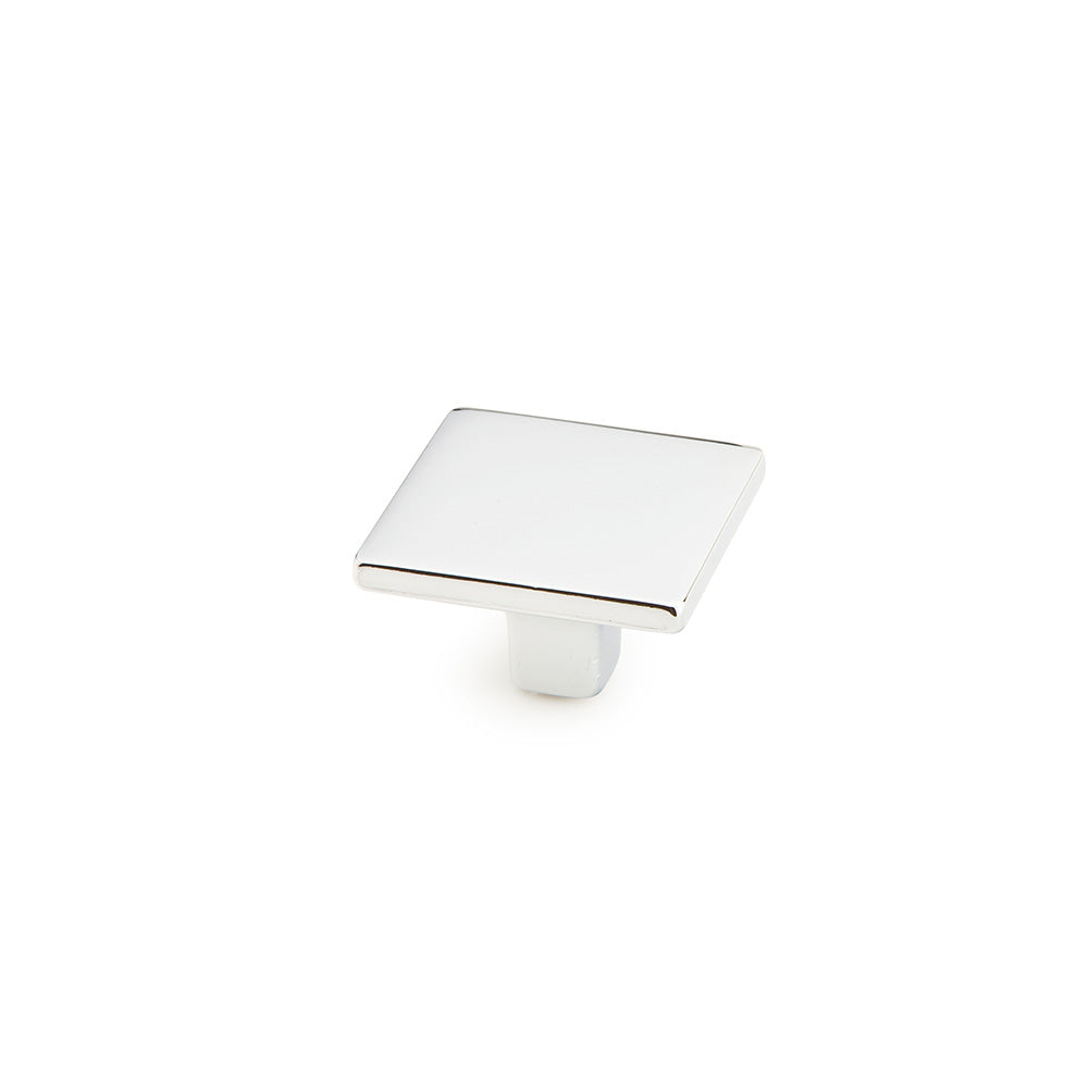 Schaub Armadio, Knob, Square, Polished Chrome 1-3/8" dia