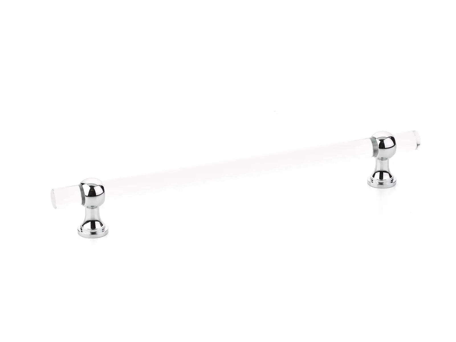 Schaub Lumiere Transitional, Acrylic bar pull, 8" cc, with Polished Chrome stems Schaub Hentell Schaub