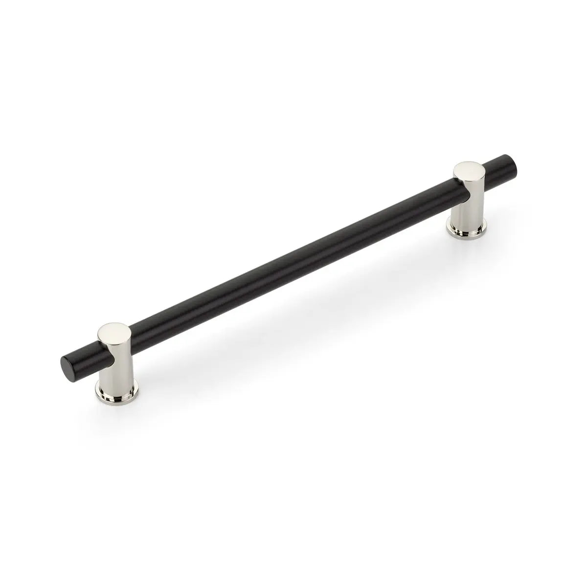 Schaub Fonce', Bar Pull, 8" cc with Matte Black bar and Polish Nickel stems Schaub Hentell Schaub