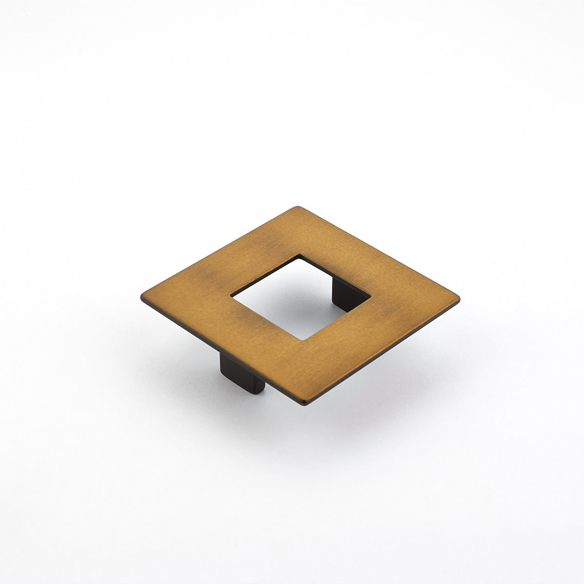 Schaub Finestrino, Flat Square Pull, Burnished Bronze, 64 mm cc