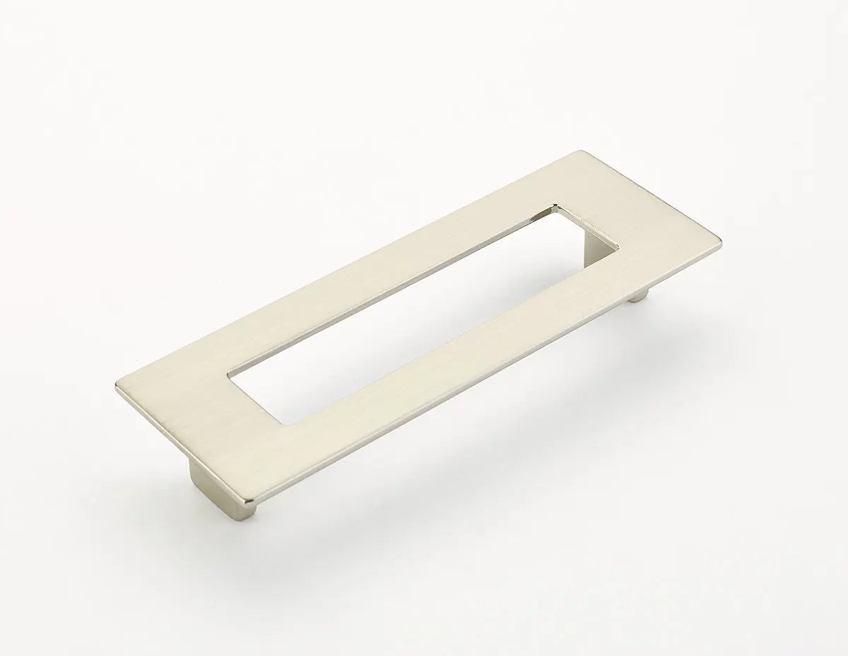 Schaub Finestrino, Flat Rectangle Pull, Satin Nickel, 128 mm cc Schaub Hentell Schaub
