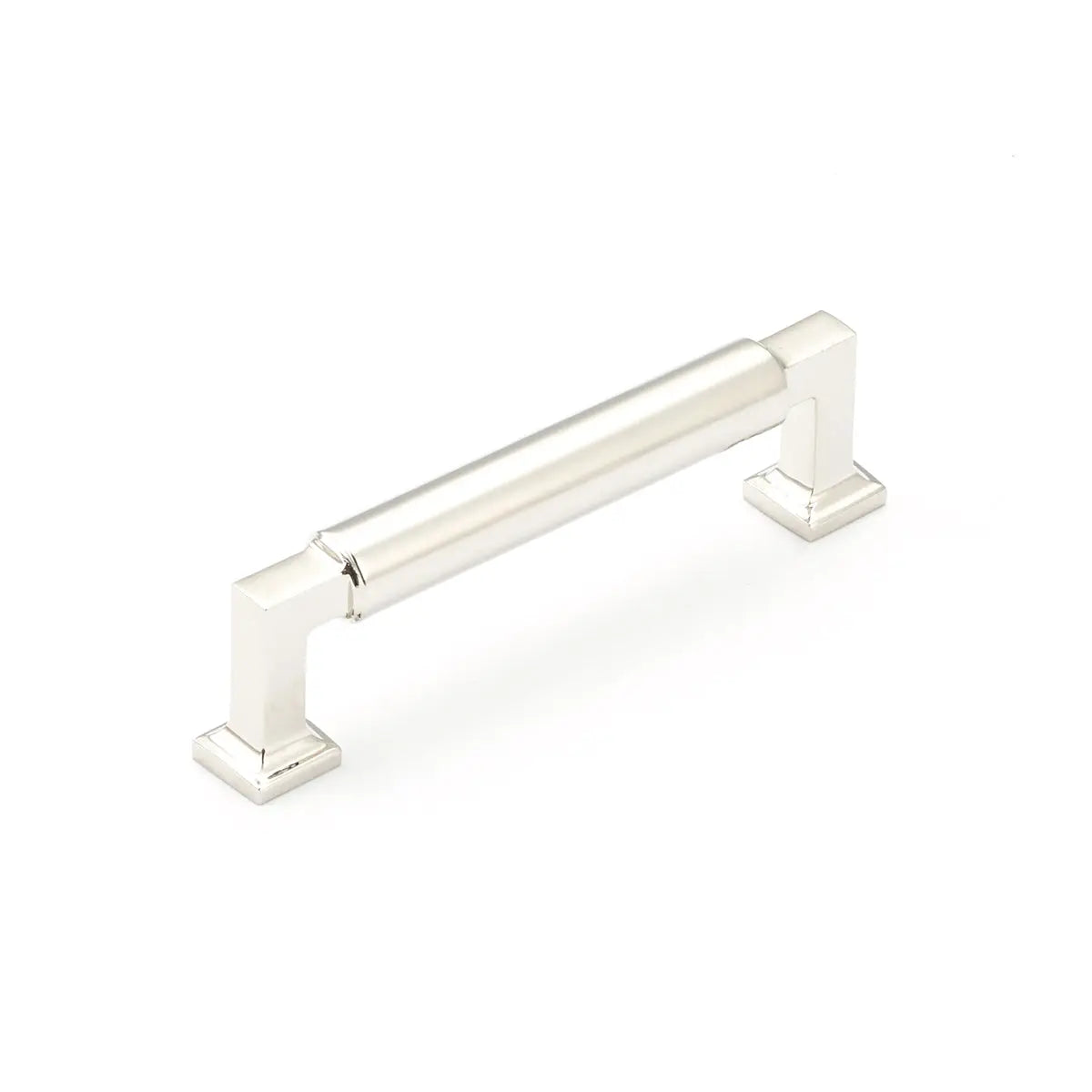 Schaub Haniburton, Pull, 4" cc, Polished Nickel Schaub Hentell Schaub