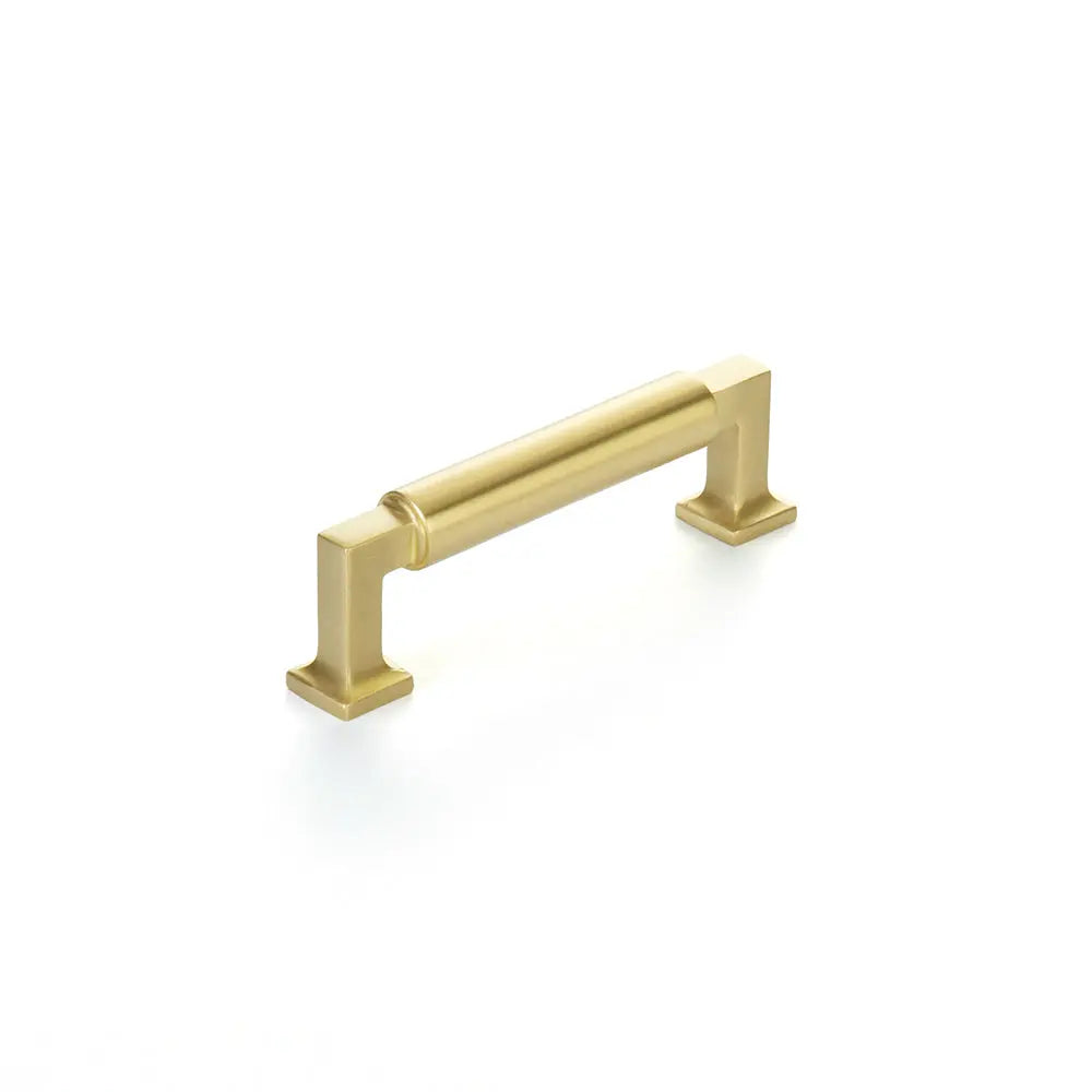 Schaub Haniburton, Pull, 3.5" cc, Satin Brass Schaub Hentell Schaub