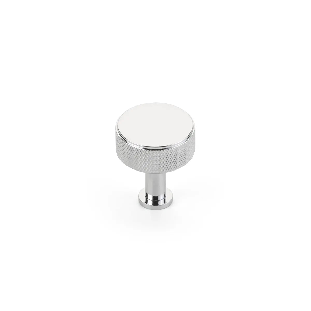 Schaub Pub House, Round Knob, Knurled, Polished Chrome, 1-1/4" dia Schaub Hentell Schaub