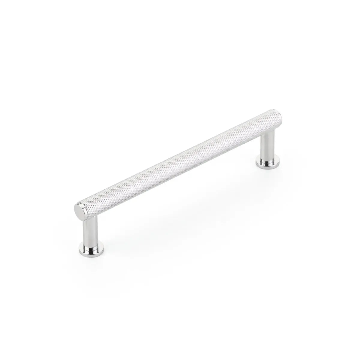 Schaub Pub House, Pull, Knurled, Polished Chrome, 5" cc Schaub Hentell Schaub