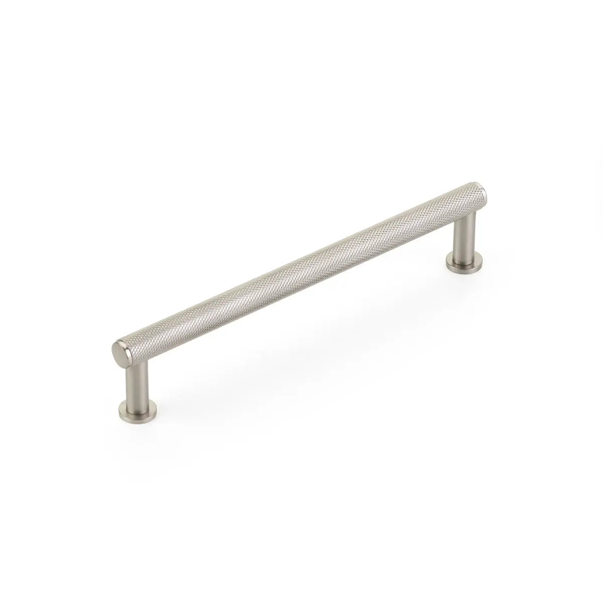 Schaub Pub House, Pull, Knurled, Brushed Nickel, 6" cc Schaub Hentell Schaub