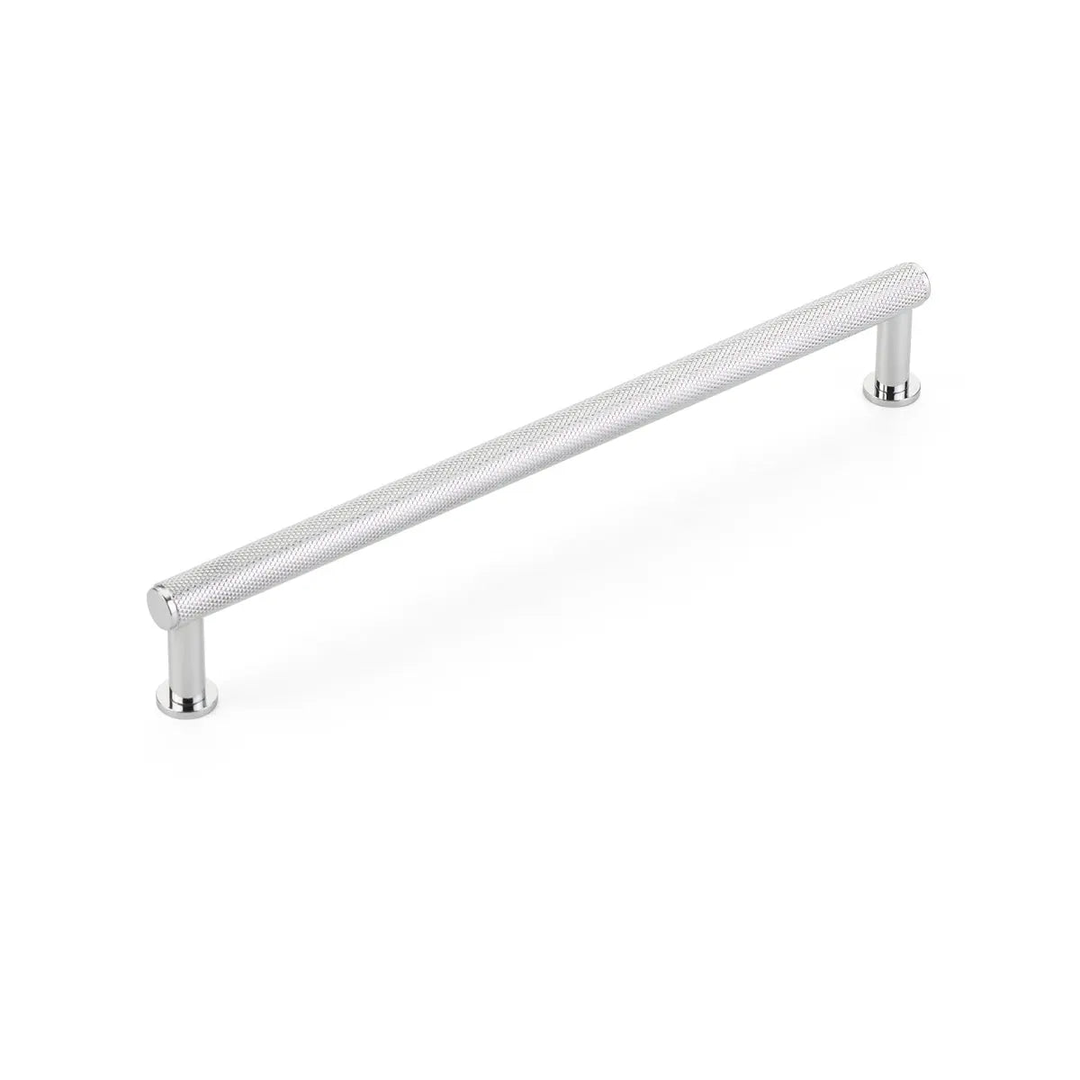 Schaub Pub House, Pull, Knurled, Polished Chrome, 8" cc Schaub Hentell Schaub