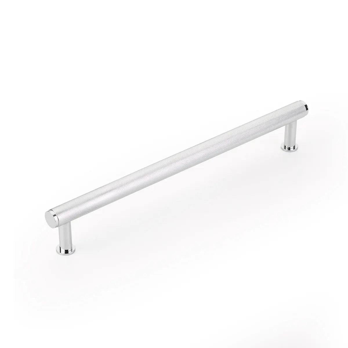 Schaub Pub House, Appliance Pull, Knurled, Polished Chrome, 12" cc Schaub Hentell Schaub