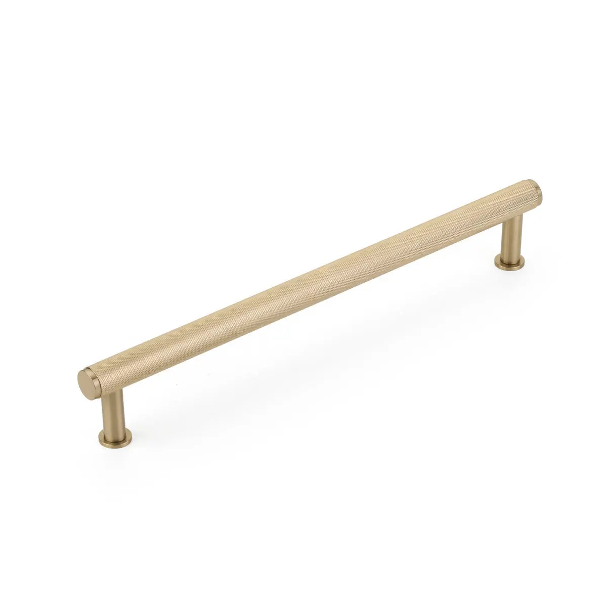 Schaub Pub House, Appliance Pull, Knurled, Signature Satin Brass, 12" cc Schaub Hentell Schaub