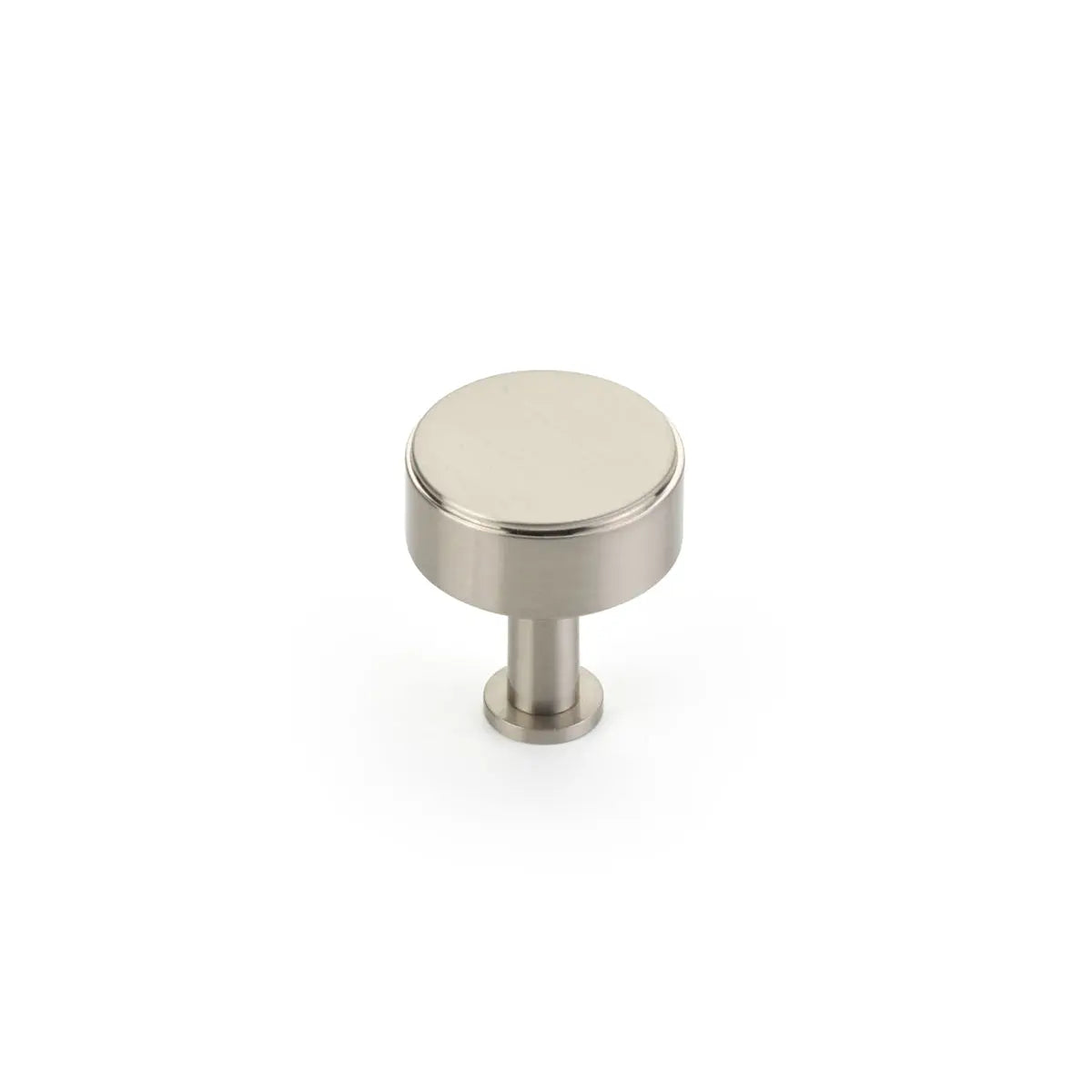 Schaub Pub House, Round Knob, Smooth, Brushed Nickel, 1-1/4" dia Schaub Hentell Schaub