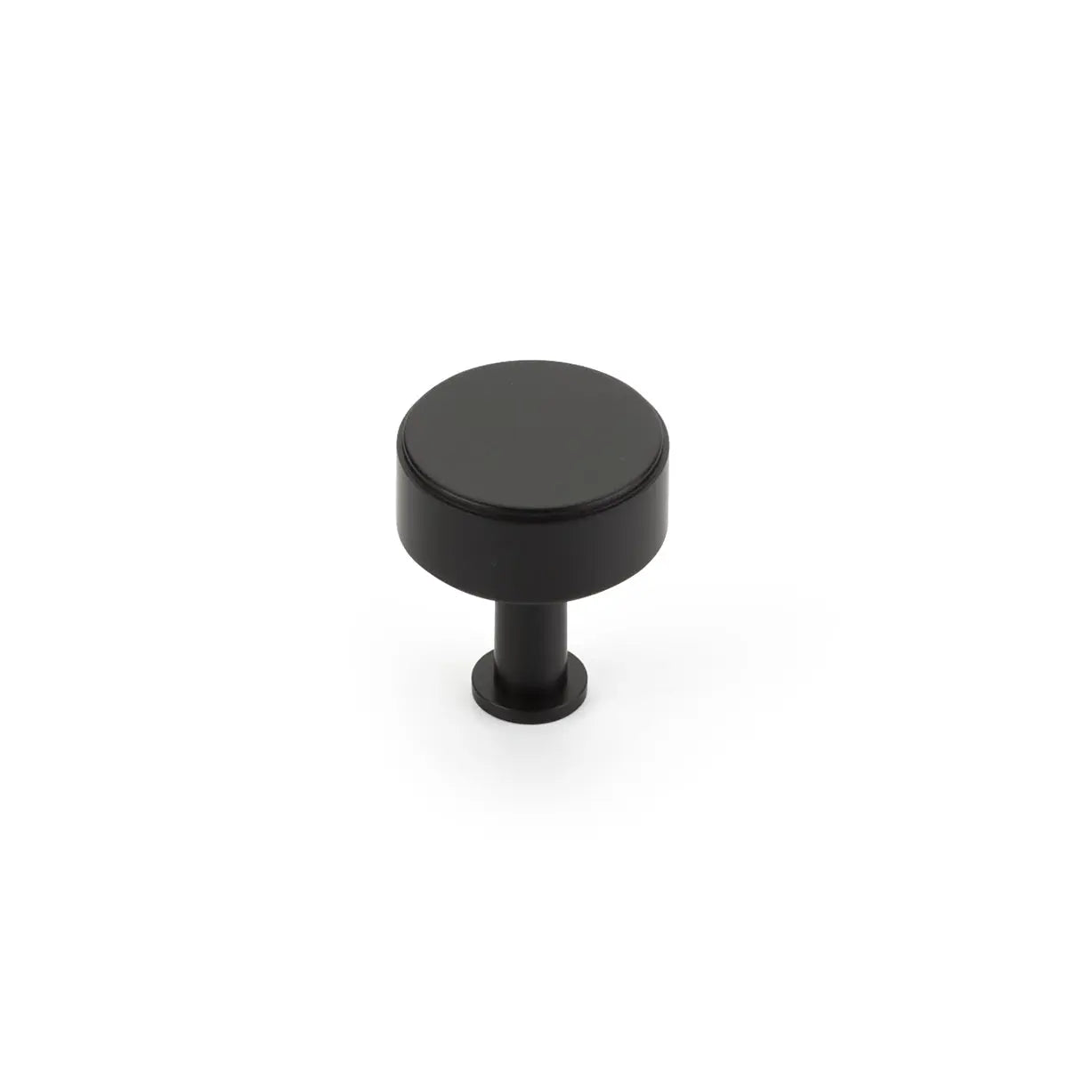 Schaub Pub House, Round Knob, Smooth, Matte Black, 1-1/4" dia Schaub Hentell Schaub