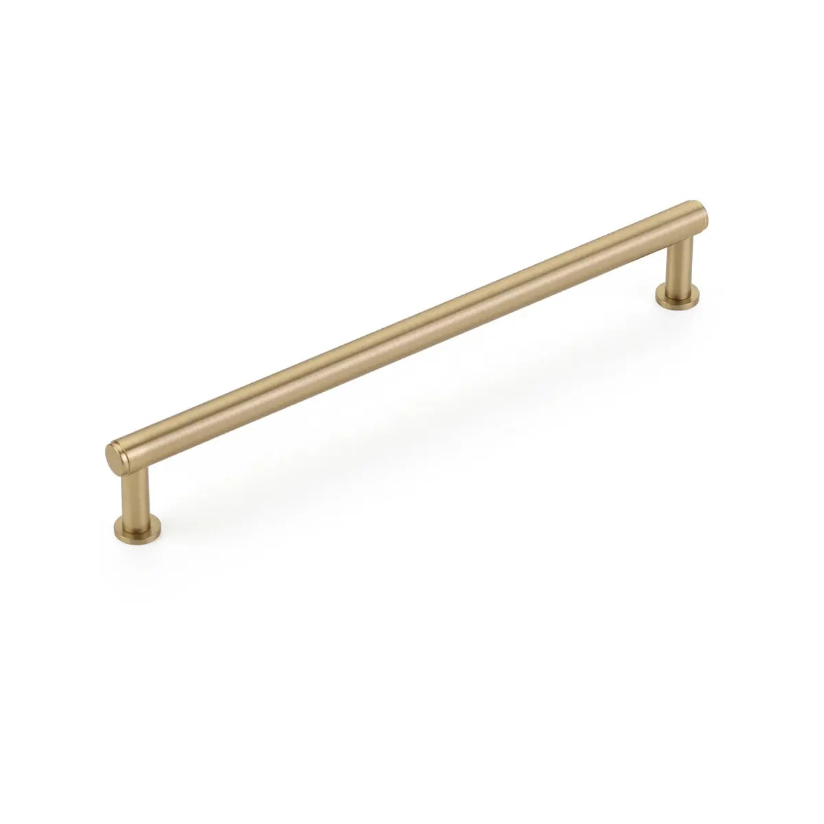 Schaub Pub House, Pull, Smooth, Signature Satin Brass, 8" cc Schaub Hentell Schaub