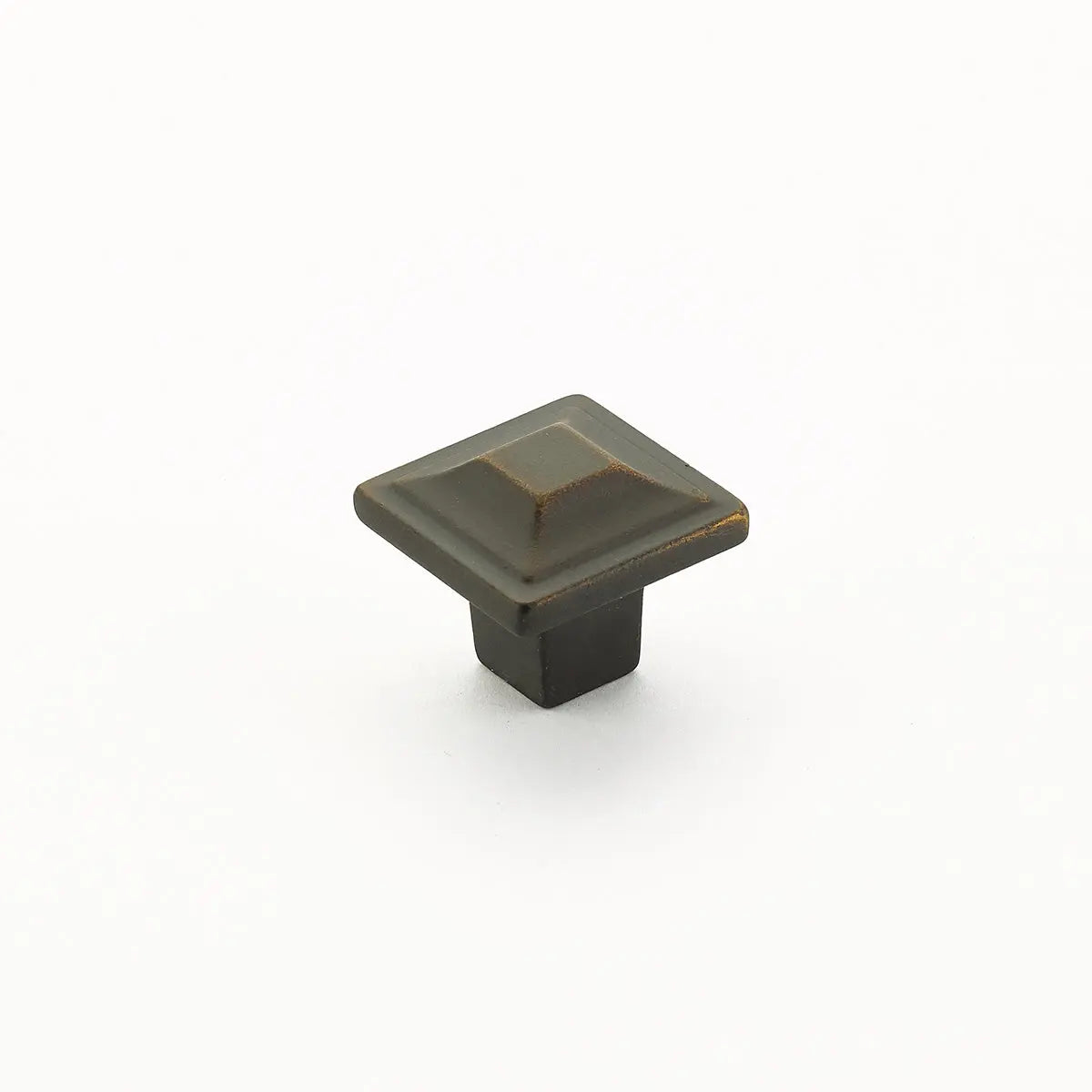 Schaub Menlo Park, Square Knob, Ancient Bronze, 1-1/4" Schaub Hentell Schaub