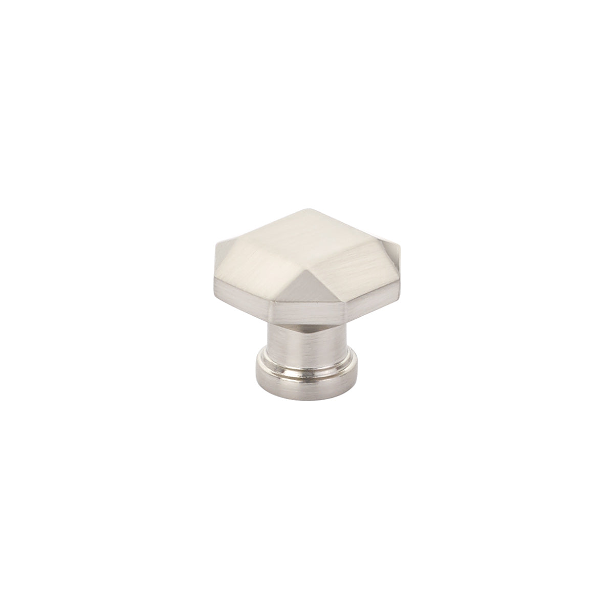 Schaub Menlo Park, Facet Knob, Brushed Nickel, 1-1/4"