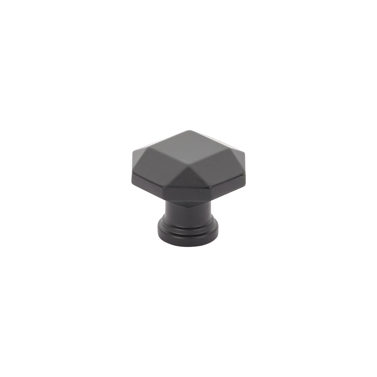 Schaub Menlo Park, Facet Knob, Matte Black, 1-1/4"