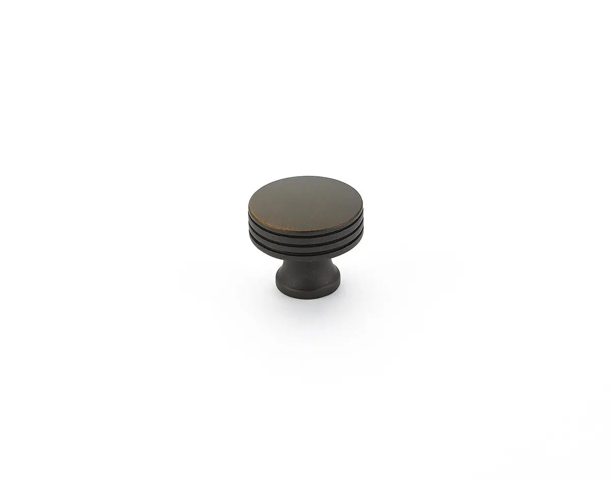Schaub Menlo Park, Round Knob, Ancient Bronze, 1-1/4" Schaub Hentell Schaub