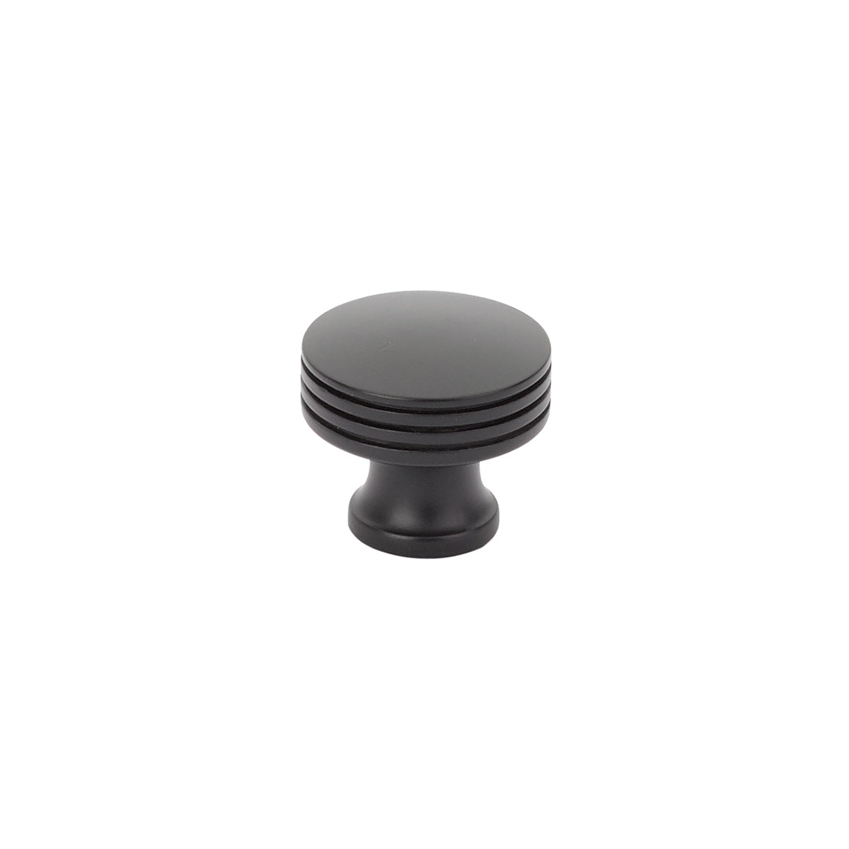 Schaub Menlo Park, Round Knob, Matte Black, 1-1/4"