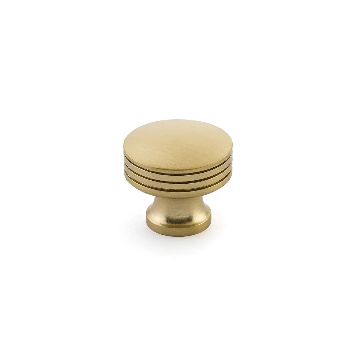 Schaub Menlo Park, Round Knob, Signature Satin Brass, 1-1/4" Schaub Hentell Schaub