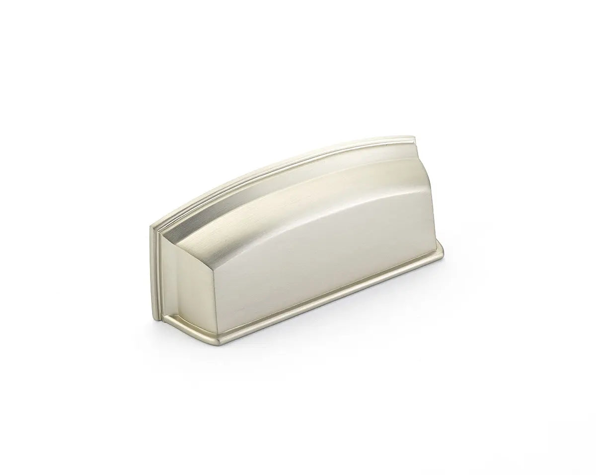 Schaub Menlo Park, Cup Pull, 3-1/2" cc, Satin Nickel Schaub Hentell Schaub
