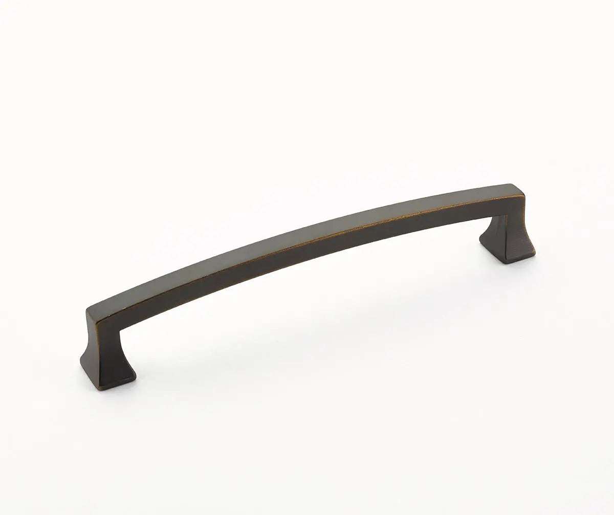 Schaub Menlo Park, Arched Pull, Ancient Bronze, 6" cc Schaub Hentell Schaub
