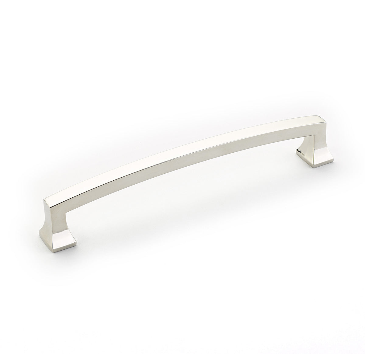 Schaub Menlo Park, Arched Pull, Polished Nickel, 6" cc Schaub Hentell Schaub