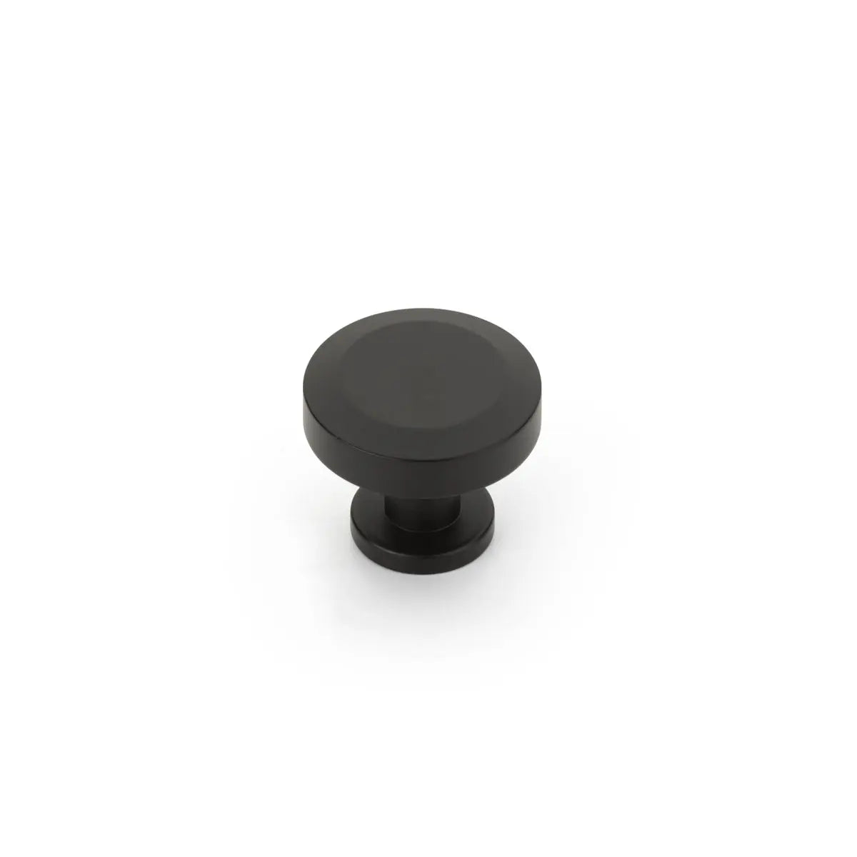 Schaub Heathrow Round Knob, Matte Black, 1-1/4" Schaub Hentell Schaub