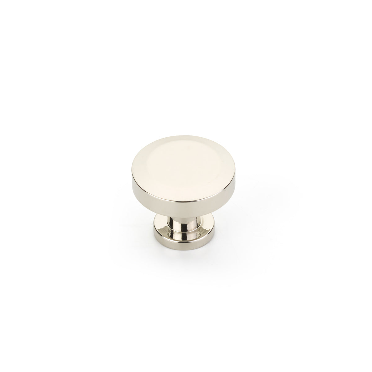 Schaub Heathrow Round Knob, Polished Nickel, 1-1/4" Schaub Hentell Schaub