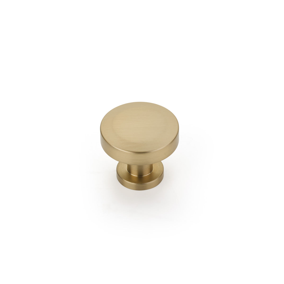 Schaub Heathrow Round Knob, Signature Satin Brass, 1-1/4" Schaub Hentell Schaub