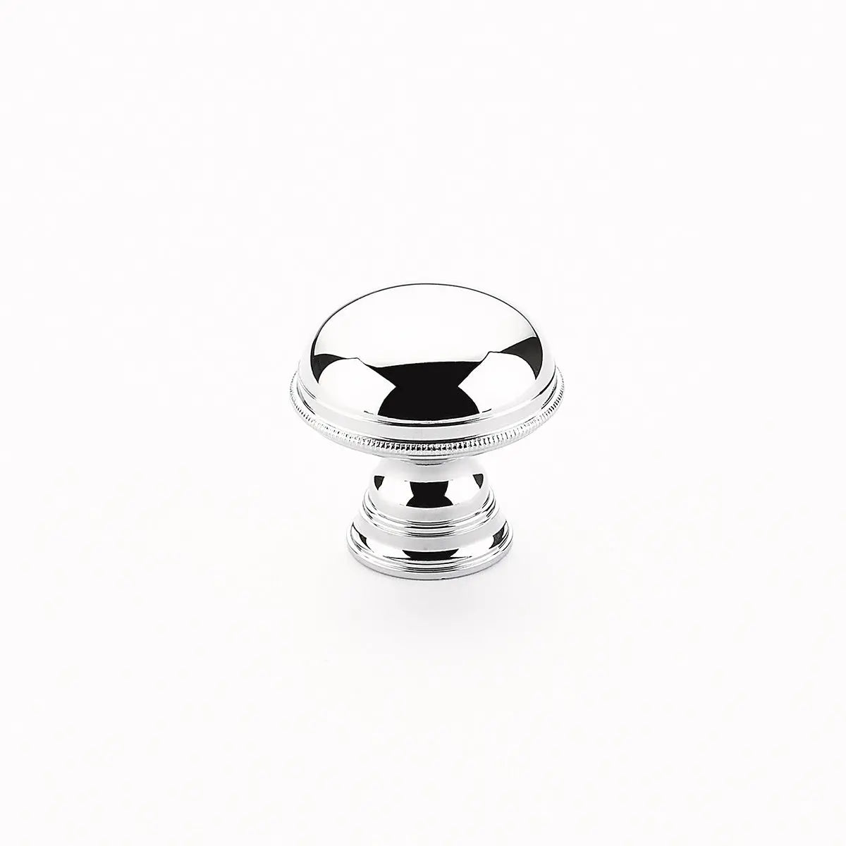 Schaub Atherton, Knob, Plain, Knurled Edges, Polished Chrome, 1-1/4" Schaub Hentell Schaub