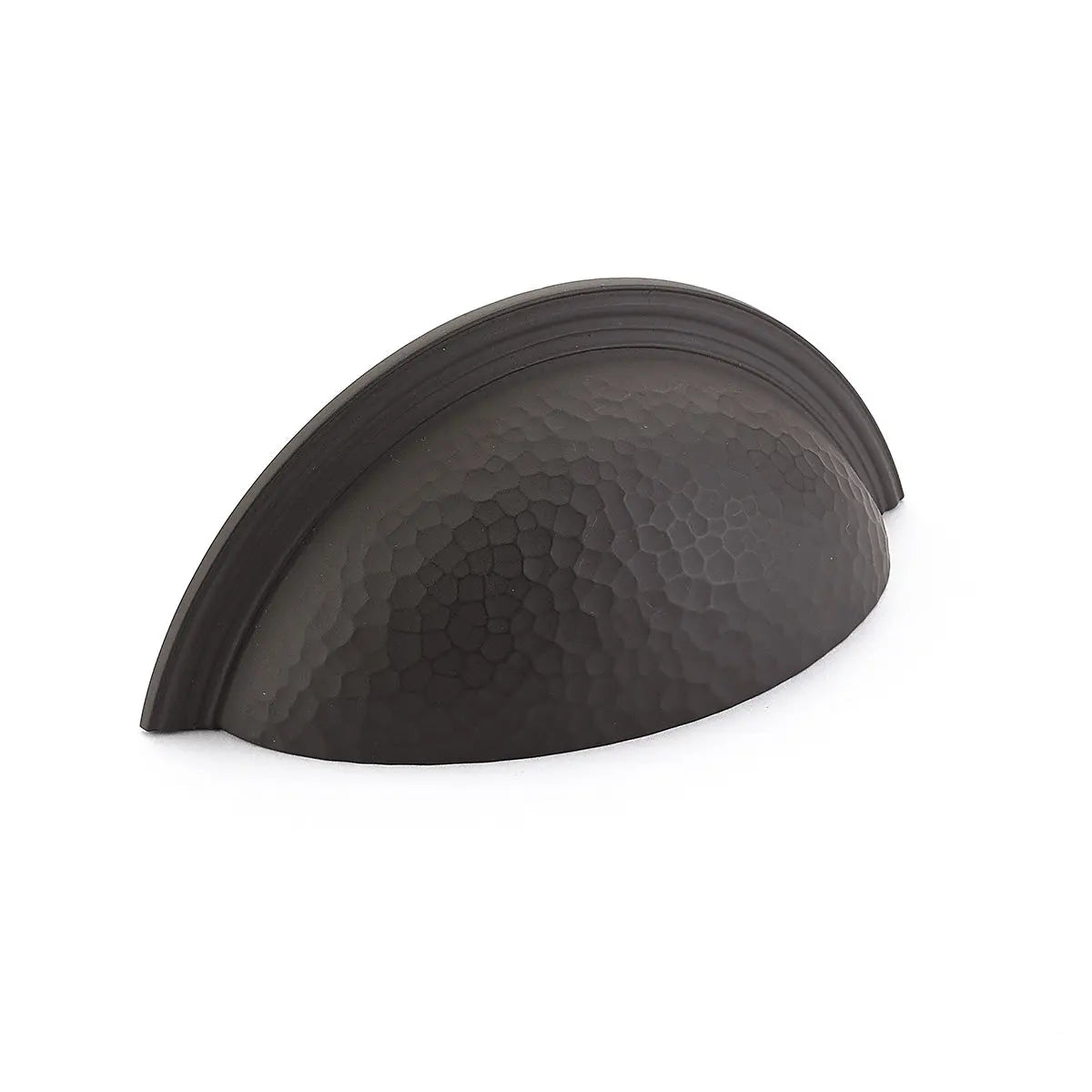Schaub Atherton, Cup Pull, Hammered, Plain Edges, Oil Rubbed Bronze Schaub Hentell Schaub