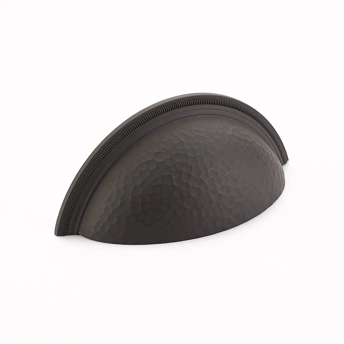Schaub Atherton, Cup Pull, Hammered, Knurled Edges, Oil Rubbed Bronze Schaub Hentell Schaub